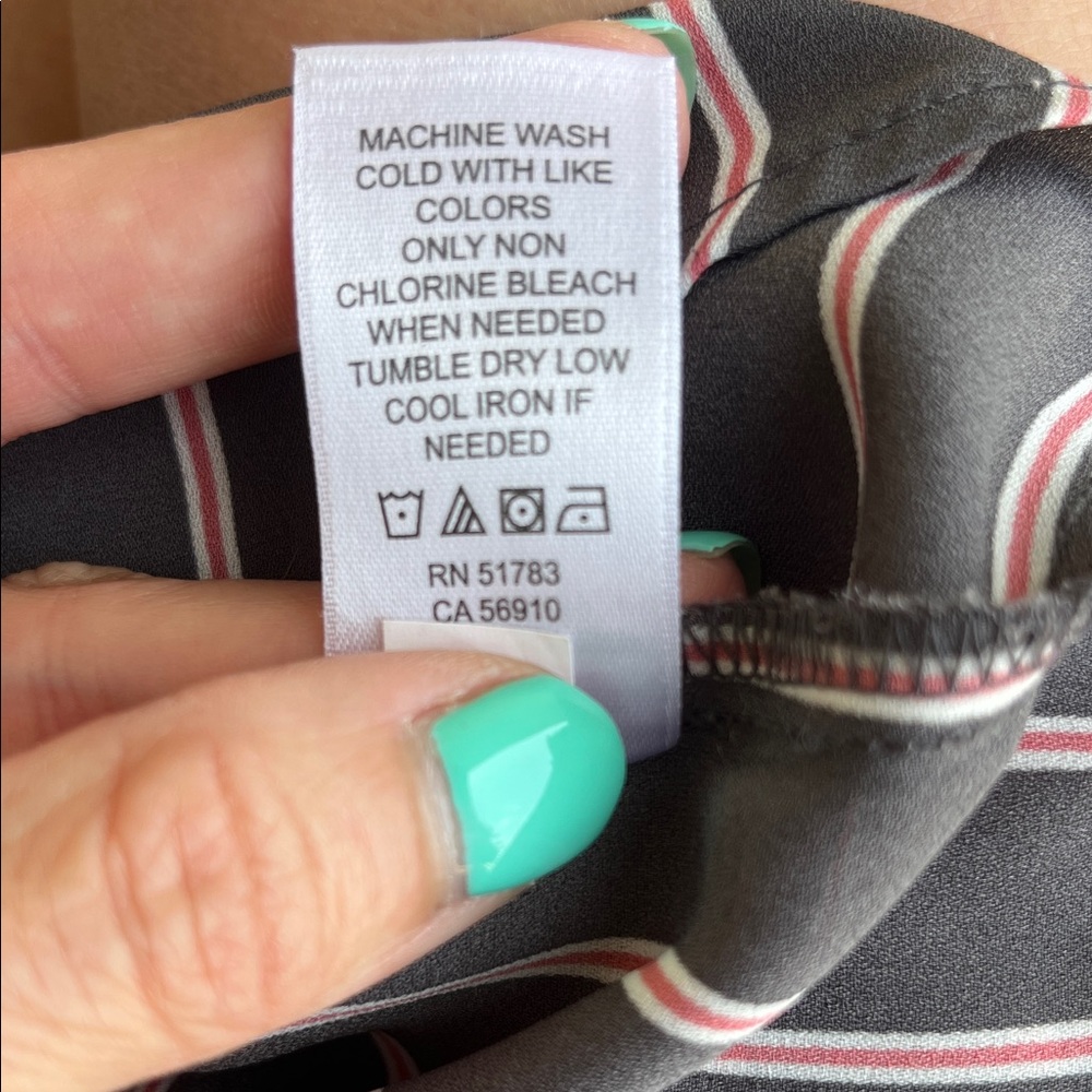 Like new Maurices gray and Pink Striped Blouse - Picture 11 of 11